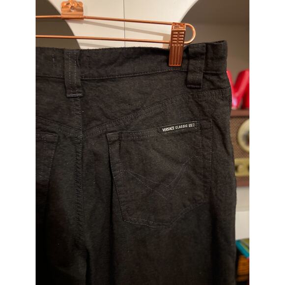 Versace Classic V2 Men's Vintage Gray Wool Dress Pant Italy 29x 28 Old Money 90s - Picture 4 of 11